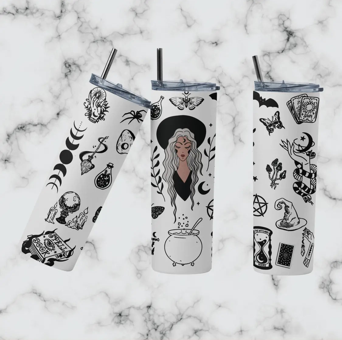 Witchy Tumbler, Witch 20 oz Skinny Tumbler, Witch Cup