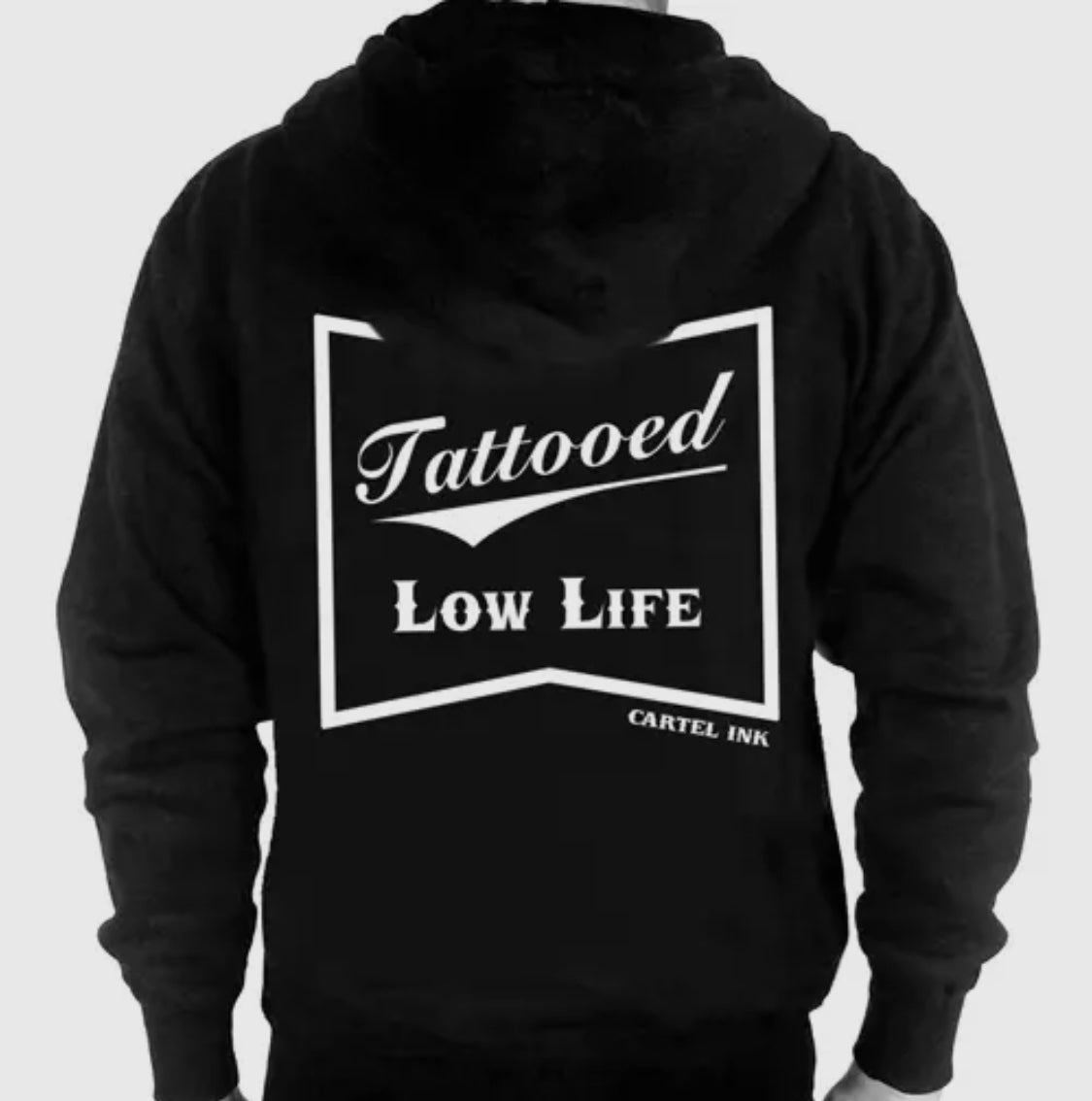 Black/White Tattooed Low Life Limited Edition Hoodie