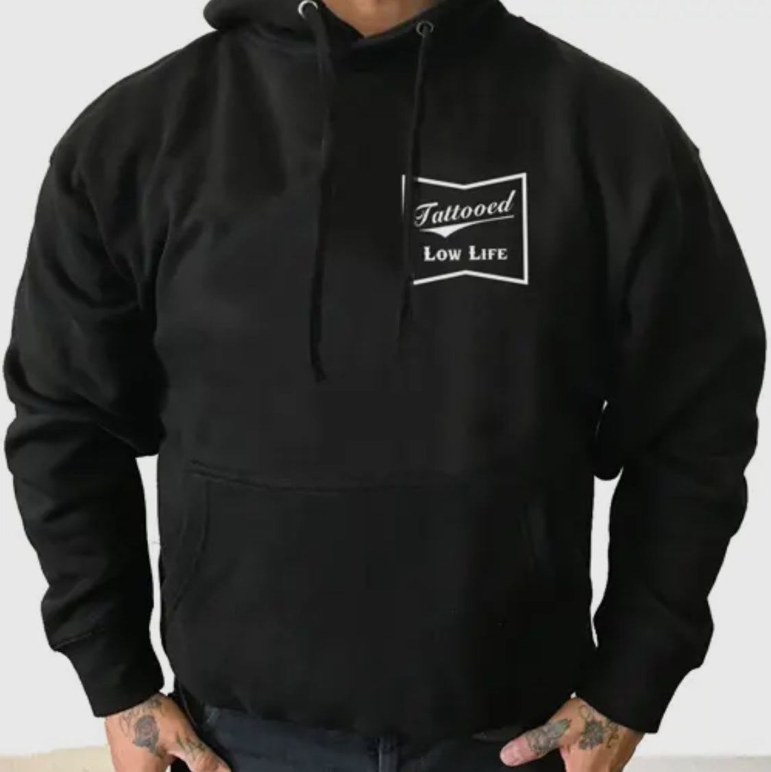 Black/White Tattooed Low Life Limited Edition Hoodie