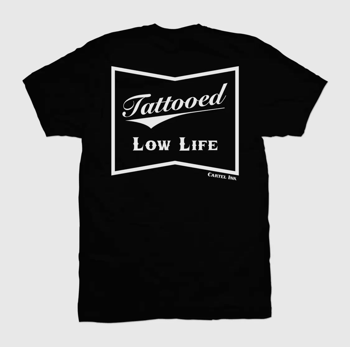 Black/White Tattooed Low Life T-Shirt