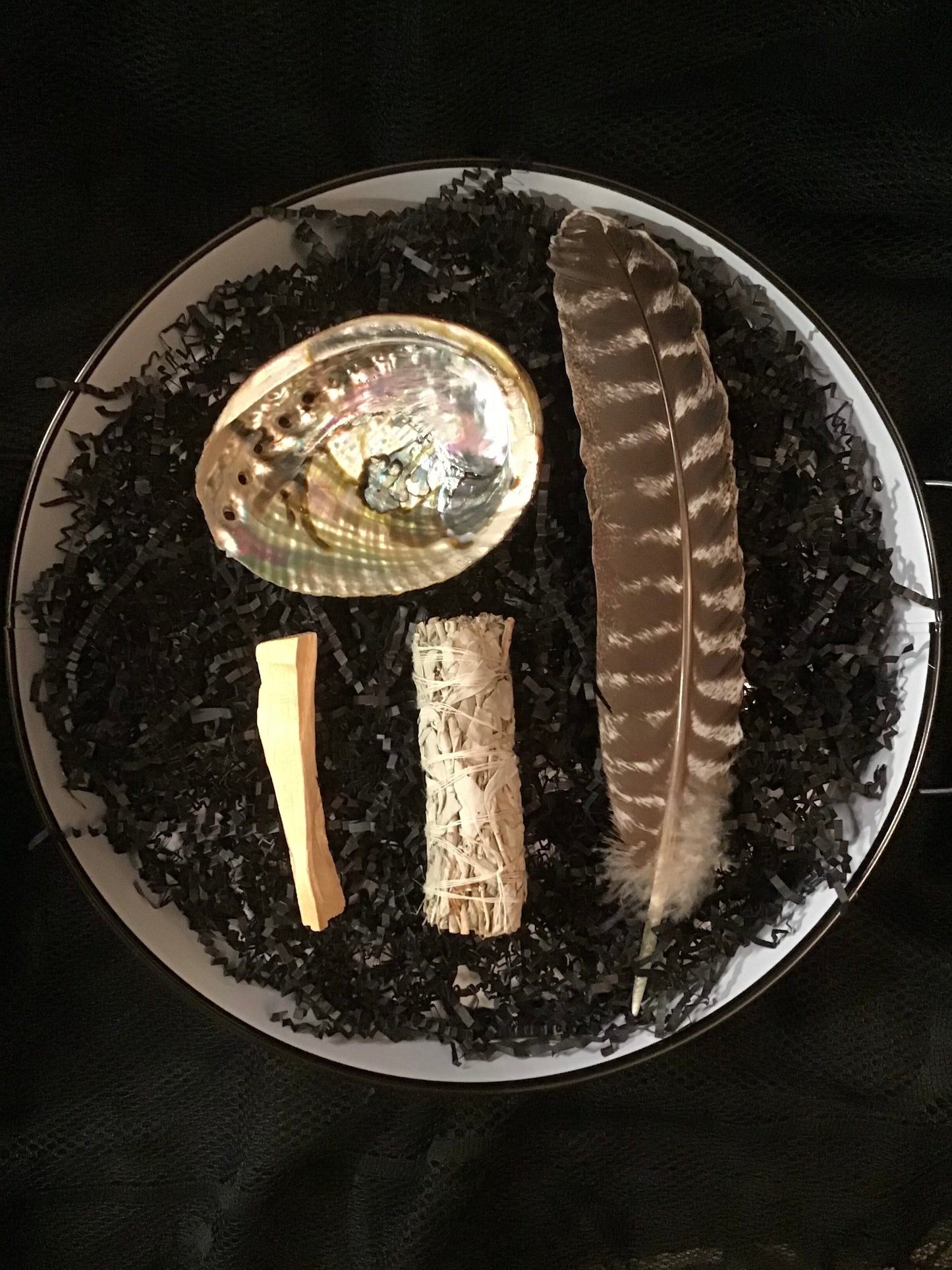 White Sage & Palo Santo Smudge Kit (w/free shipping)