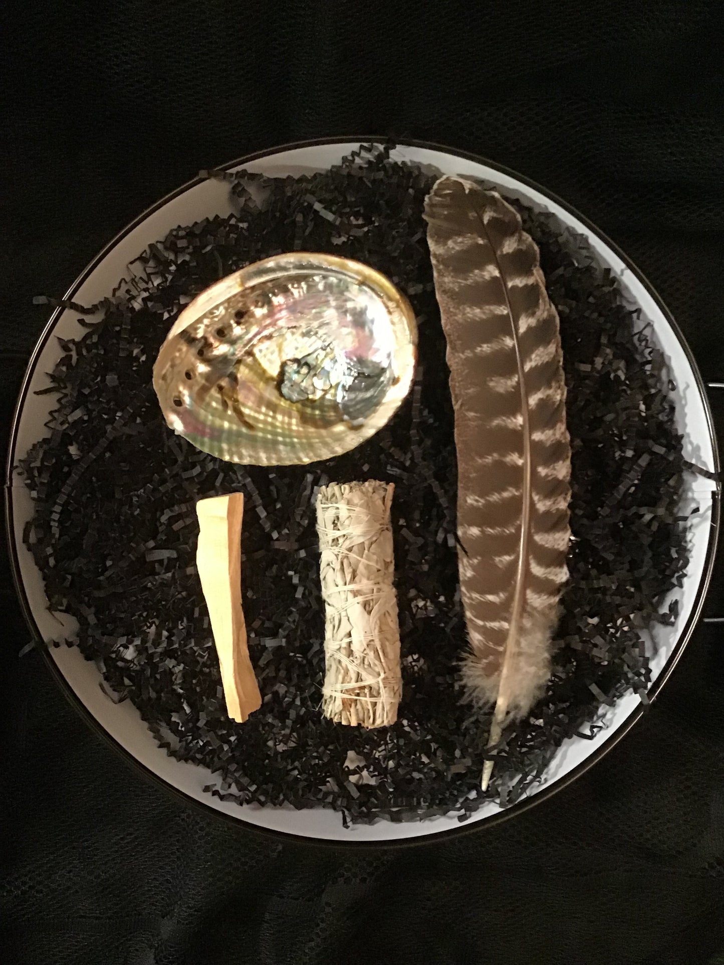 White Sage & Palo Santo Smudge Kit (w/free shipping)